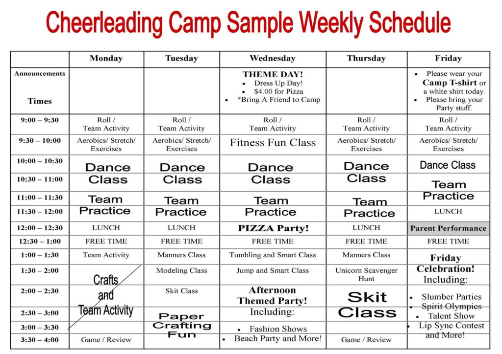 Cheerleading, Dance, Manners and More Summer Camp Information 2024 Coral Springs Florida